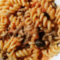 kiwami3's cooksnap of when they made きのことベーコンのトマトクリームパスタ✿.