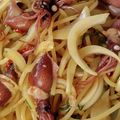 minimai's cooksnap of when they made めんつゆで✿ほたるいかと新玉ネギのパスタ.