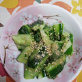くネコまろす's cooksnap of when they made ❀きゅうりのごま油和え❀《お弁当》.