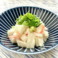 お料理ニャロメ's cooksnap of when they made 叩き長芋とちくわのわさび醤油.