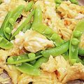 akiyuママ's cooksnap of when they made 卵とスナップえんどうの炒め煮ﾟ♬*゜.