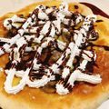 papikun's cooksnap of when they made やみつき★チョコバナナのデザートピザ.