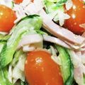 しーくれっと・らいふ's cooksnap of when they made きゅうりトマトハムのサラダ.