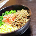 kujoji's cooksnap of when they made 簡単☆ほうれん草の三色そぼろ丼.