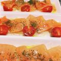 ☆★ケイト★☆'s cooksnap of when they made サーモンのカルパッチョ和風味.