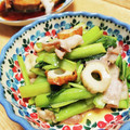 ジュスカ's cooksnap of when they made ちくわ入りで旨味UP！小松菜と卵の炒め物.