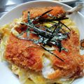 ⭐とっくん⭐'s cooksnap of when they made アジフライの卵とじ丼♪.