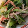 ななさくちゃん's cooksnap of when they made 根三つ葉とハムの辛子醤油和え.