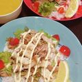 2児ママみきてぃ's cooksnap of when they made コストコチキンでチキンサラダ丼.