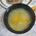 mmameco's cooksnap of when they made 千切りジャガ芋とカラーピーマンのお味噌汁.