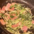 みーちーみ's cooksnap of when they made 水菜とベーコンの辛子マヨネーズ和え♡簡単.