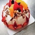 ＃nao＃'s cooksnap of when they made フルーチェでズコットケーキ.