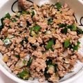 亜矢佳's cooksnap of when they made ひき肉オクラ丼.