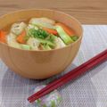 Yukiまむ's cooksnap of when they made ブロッコリーの茎と油揚げのお味噌汁.