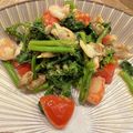 asasayou's cooksnap of when they made あさりとつぼみ菜のペペロンチーノ炒め.