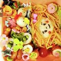 ☆ミルミル's cooksnap of when they made 女の子＊顔＊キャラ弁＊幼稚園.