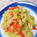 ☆３匹の子ぶた☆'s cooksnap of when they made キャベツ＆鶏ひき肉の炒めもの☆カレー風味.