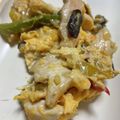 ちゃんこまんさん's cooksnap of when they made 鶏胸肉と赤ﾊﾟﾌﾟﾘｶの卵炒め.