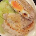 とっとっ豚's cooksnap of when they made 豚肉の目玉焼きサンドソテー！.