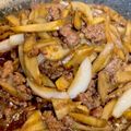 やよい・M's cooksnap of when they made ゴボウと合挽きミンチの甘辛煮♪.