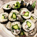 さこあ's cooksnap of when they made 市販のしめ鯖で♪　簡単巻き寿司.