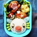 景と浩's cooksnap of when they made キャラ弁☆ミジュマル☆ポケモン.