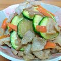 ちーまぐ's cooksnap of when they made 簡単！ズッキーニと豚バラのマヨ醤油炒め.