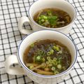 ゆづキッチン's cooksnap of when they made もずくと､エノキ茸のスープ！.