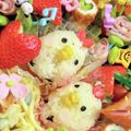 ☆ミルミル's cooksnap of when they made キャラ弁☆春休み♪にわとり&ひよこ弁当☆.