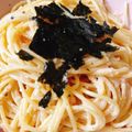 snow♬white's cooksnap of when they made 我が家の簡単！たっぷり明太子スパゲティー.