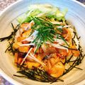 国産牛ホルモン極雅's cooksnap of when they made 鶏照り焼き丼.