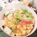 ゆるмαмα's cooksnap of when they made 豆腐カニカマ卵トロ塩ラーメン☆レタスもね.