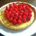香芝のジュンちゃん's cooksnap of when they made カスタード溢れる♪「いちごタルト」.