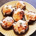 もふもふクロさん's cooksnap of when they made トースターで、しいたけのキムチーズ焼き.