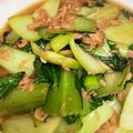 かのんとあむ's cooksnap of when they made チンゲン菜とツナの中華炒め.