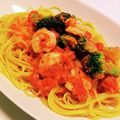くみちょ～～'s cooksnap of when they made 海老とトマトのクリームパスタ.