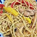 ムーヒツジ's cooksnap of when they made プロ直伝！チンジャオロース風パスタ.