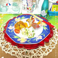 sakuraロゼット's cooksnap of when they made ハムとチーズ、きゅうりとゴマのおにぎり♪.
