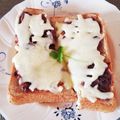 ♡sayulily♡'s cooksnap of when they made TV紹塩あんこピザトーストおやつトースト.
