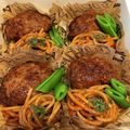 双子プラスone's cooksnap of when they made お弁当のおかずに！ミニハンバーグ&パスタ.