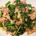 チャッピーとママ's cooksnap of when they made のらぼう菜と豚肉の炒め物.