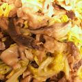 平野モコ's cooksnap of when they made 豚バラとキャベツのきのこ醤油バター炒め.