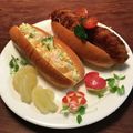 こつゆ514's cooksnap of when they made ミートコロッケのロールパンサンド.