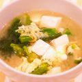 Aloha☆★'s cooksnap of when they made かき菜とふんわり卵のお味噌汁♡.