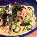 ハルママ＊°'s cooksnap of when they made ☆簡単・時短☆納豆とオクラのパスタ.