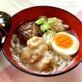 お料理ニャロメ's cooksnap of when they made 鶏モモ肉・椎茸の純和風煮麺♡おあつもの.