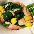 のんのんSTELLA's cooksnap of when they made ほうれん草とベーコンとコーンのソテー♪.