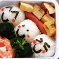 ‍‍はたやん's cooksnap of when they made 丸型♡俵型ニコちゃんおにぎり弁当.