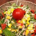 chimitan's cooksnap of when they made ☆簡単すぎ♪水菜とコーンとツナのサラダ☆.