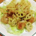 55才のおじさん's cooksnap of when they made れんこんととりもも肉の甘酢炒め.